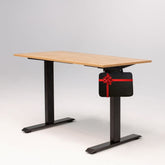 Birou reglabil electric SmartAdjust, inaltime reglabila, blat stejar 120x60 cm, cadru negru, controler sus/jos, 1 motor, nou + geanta notebook CADOU